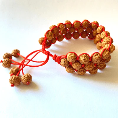 5 Face Rudraksh Arm Bracelet in Thread - Image 3