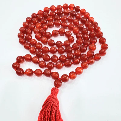Agate (Hakik) Mala - Red - Image 2