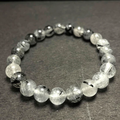 Black Rutile Stone Bracelet - Image 3
