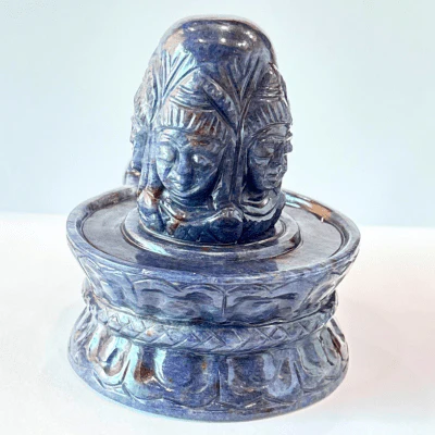 Blue Agate Panchmukhi Shivling (948 Gms) - Image 3
