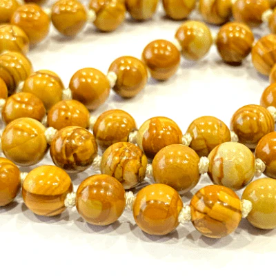 Camel Jasper Mala (108 + 1 Beads) - Image 3