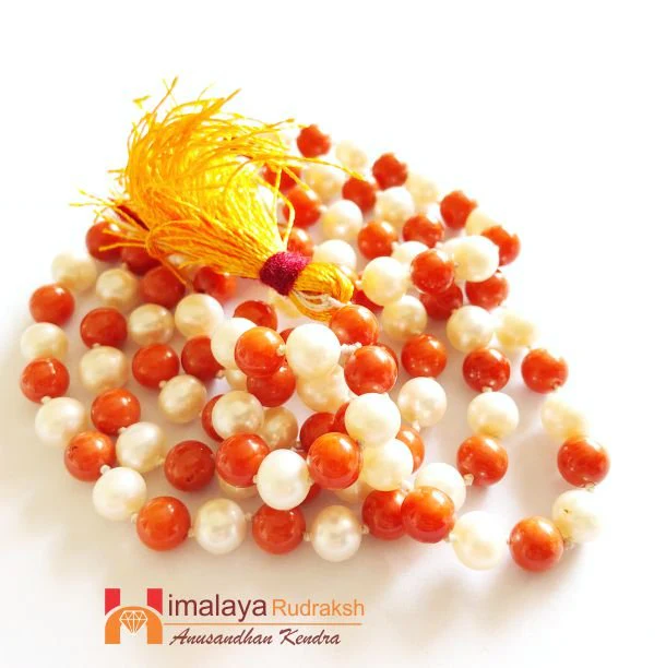 Coral Pearl Mala - Image 3