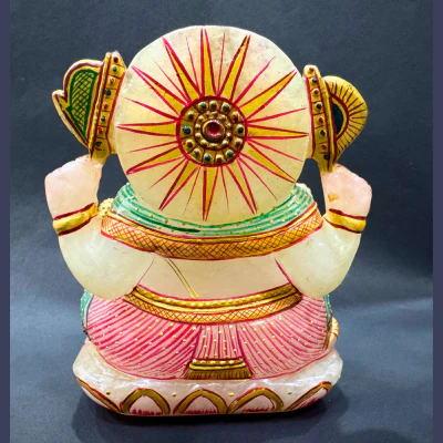 Embosed Sphatik Stone Ganesha - 1.250 Kgs - Image 3