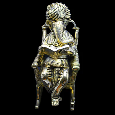 Ganesha Rolling Chair Statue - Image 3