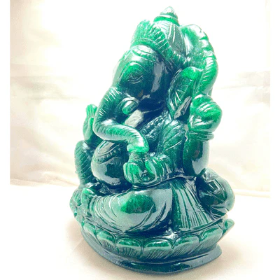 Green Jade Ganesha - (524 Grams) - Image 3