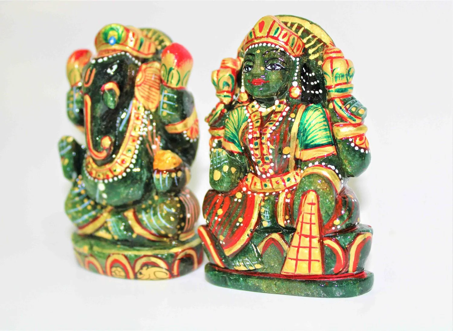 Green Jade Lakshmi Ganesh (527 gm) - Image 3