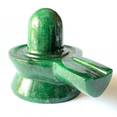 Green Jade Stone Shivling (Big Size -1120 grams) - Image 3