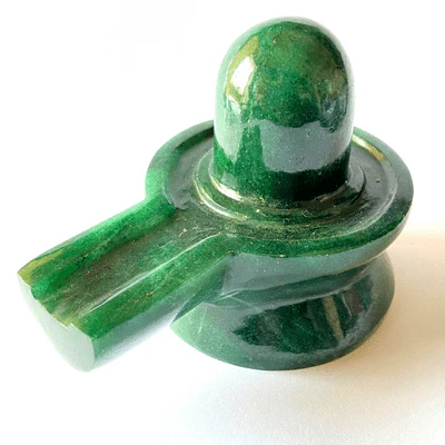 Green Jade Stone Shivling (Big Size -760 grams) - Image 3