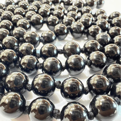 Agate (Hakik) Mala - Black - Image 3