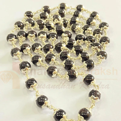 Gomedh Stone Mala In Silver - Image 3