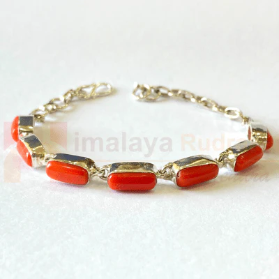 Italian Moonga (coral) Bracelet In Silver - Image 3