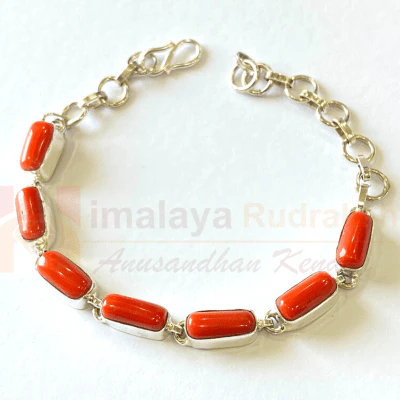 Italian Moonga (coral) Bracelet In Silver - Image 4