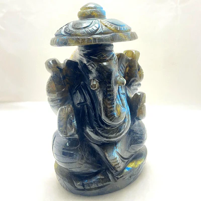 Labrodorite Ganesha - (430 gm) - Image 3