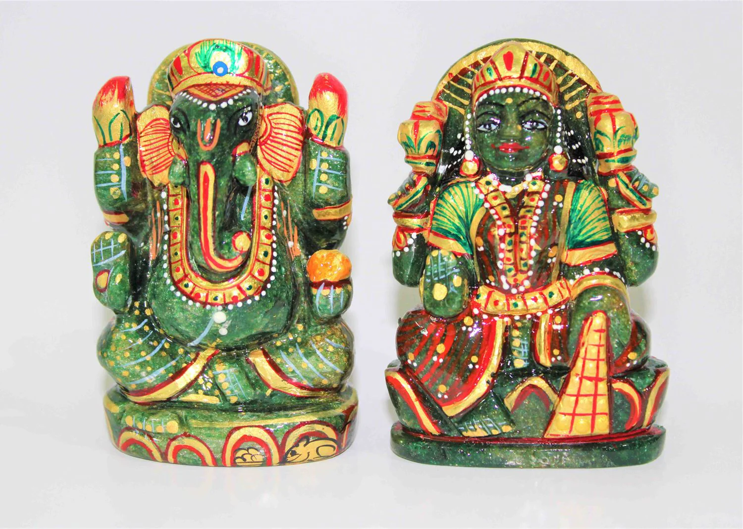 Green Jade Lakshmi Ganesh (365 gm) - Image 4