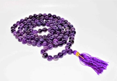 Natural Amethyst Mala (108 + 1 Beads) - Image 3