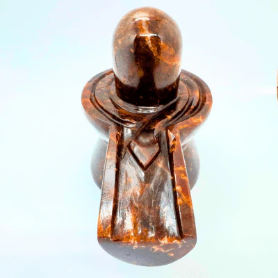 Natural Gomedha Stone Shivling - 628 Gms - Image 2