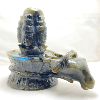 Natural Labrodorite Stone Shivling (2.880 kg) - Image 3