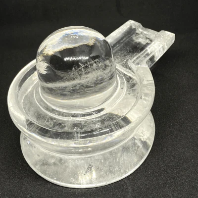 Natural Sphatik Shivling - 893 Gms - Image 4