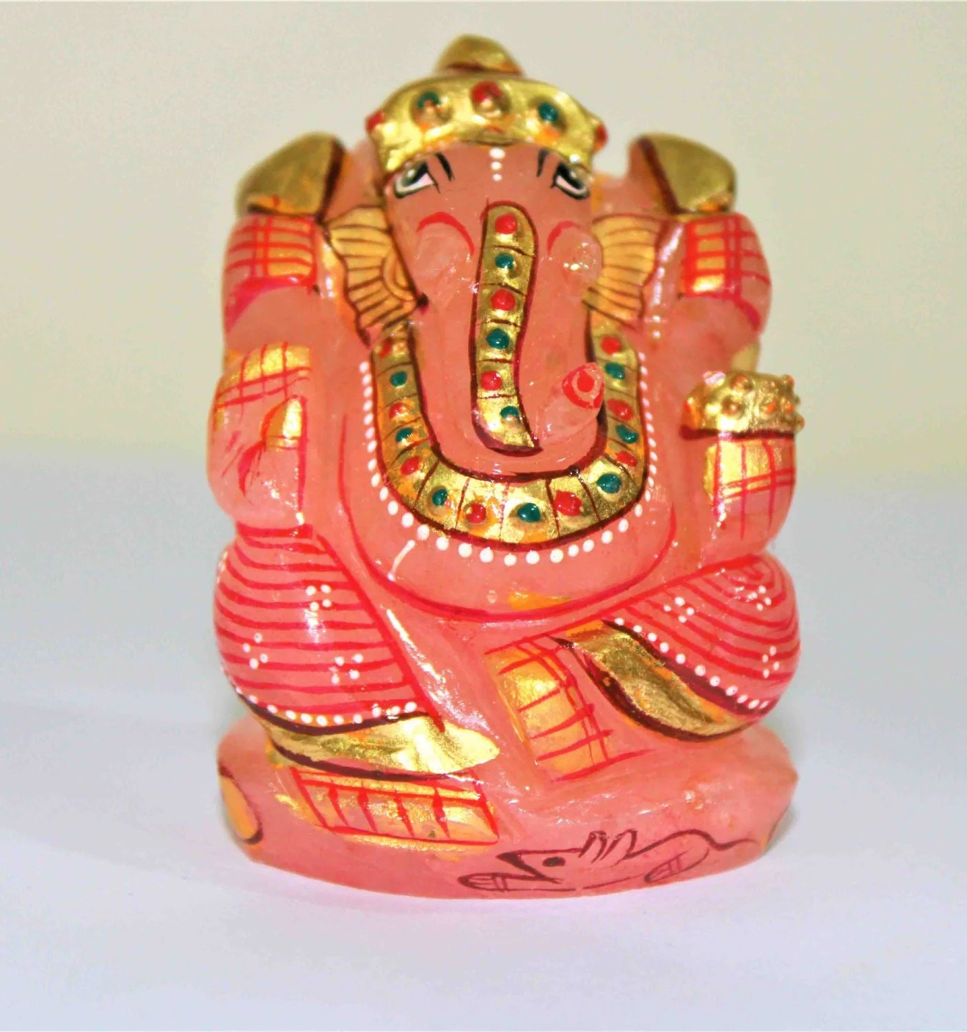 Rose Quartz Ganesha -100 Gms - Image 3
