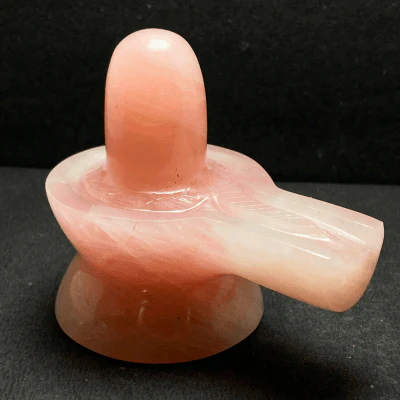 Rose Quartz Stone Shivling -360 gm - Image 2