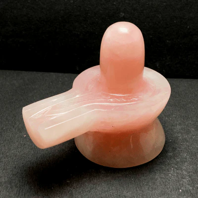 Rose Quartz Stone Shivling -550 gm - Image 2