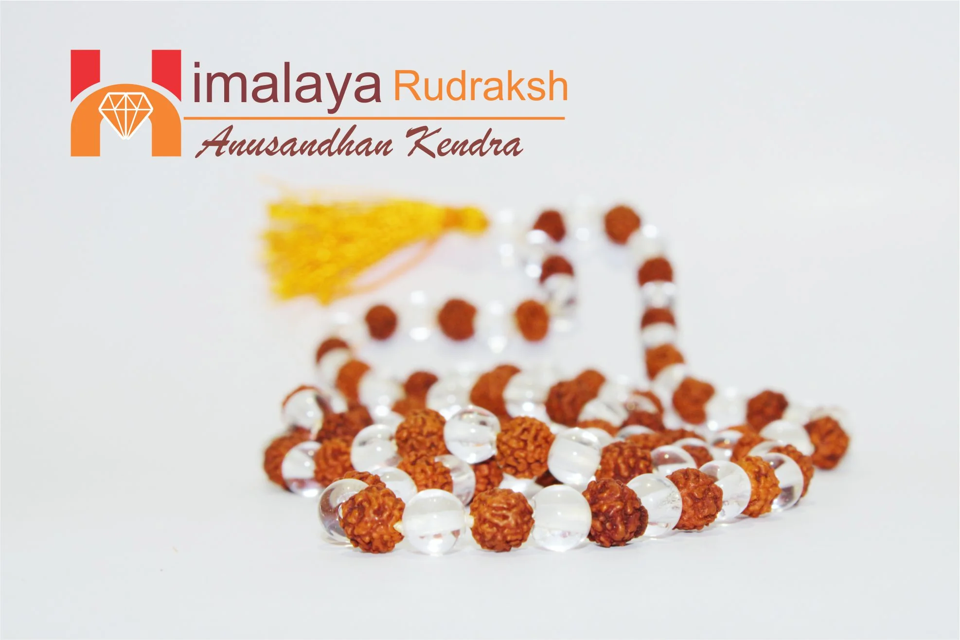 Natural Rudraksha Sphatik(quartz) Mala - Image 4