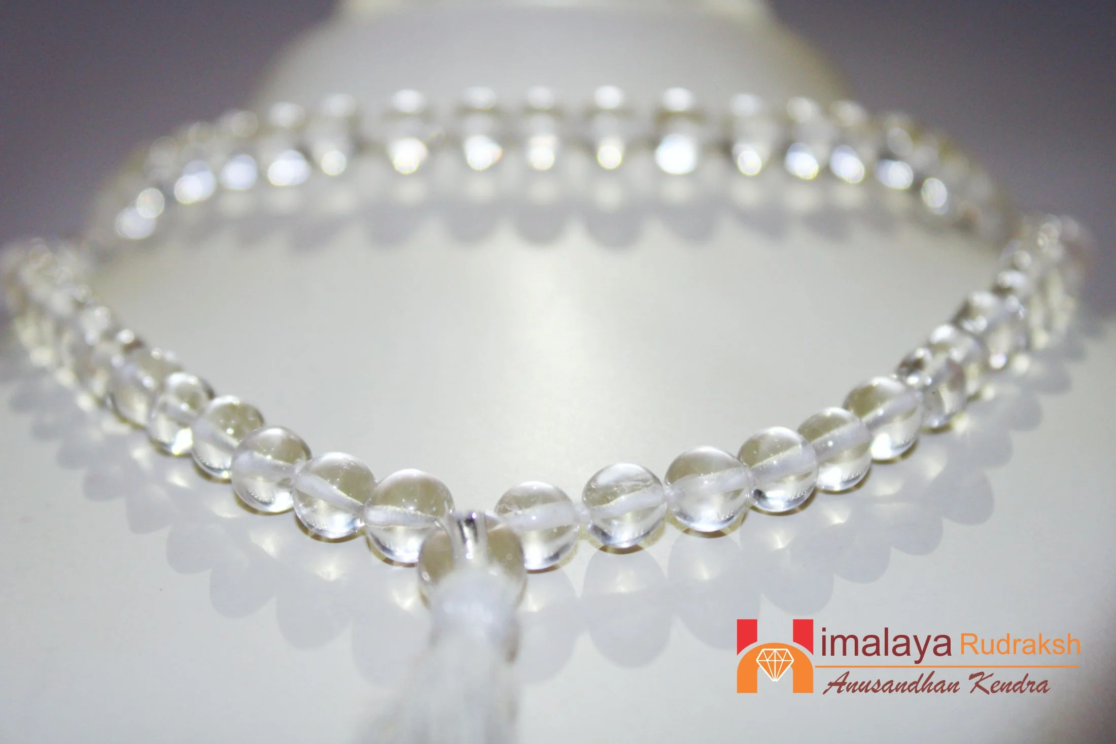 Sphatik(quartz) Mala - Plane cut - Image 3