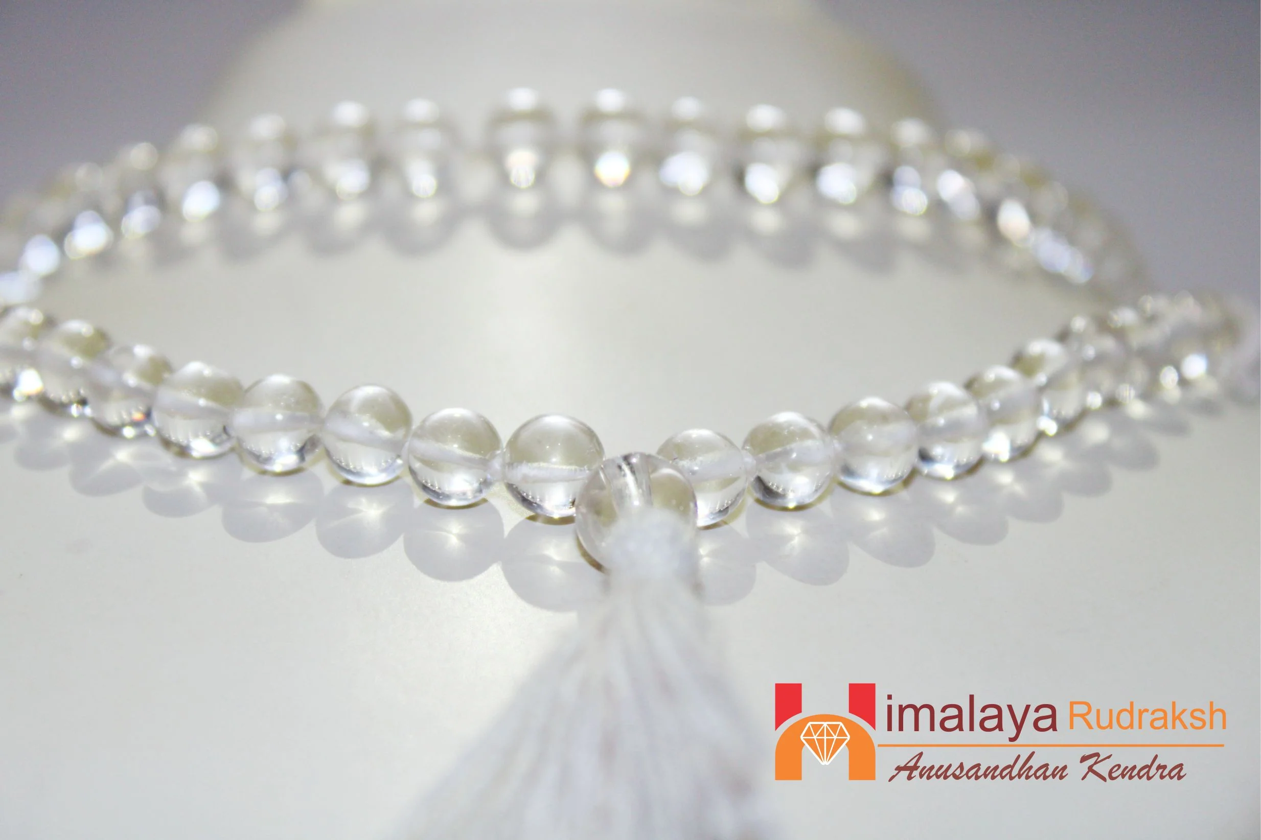 Sphatik(quartz) Mala - Plane cut - Image 4
