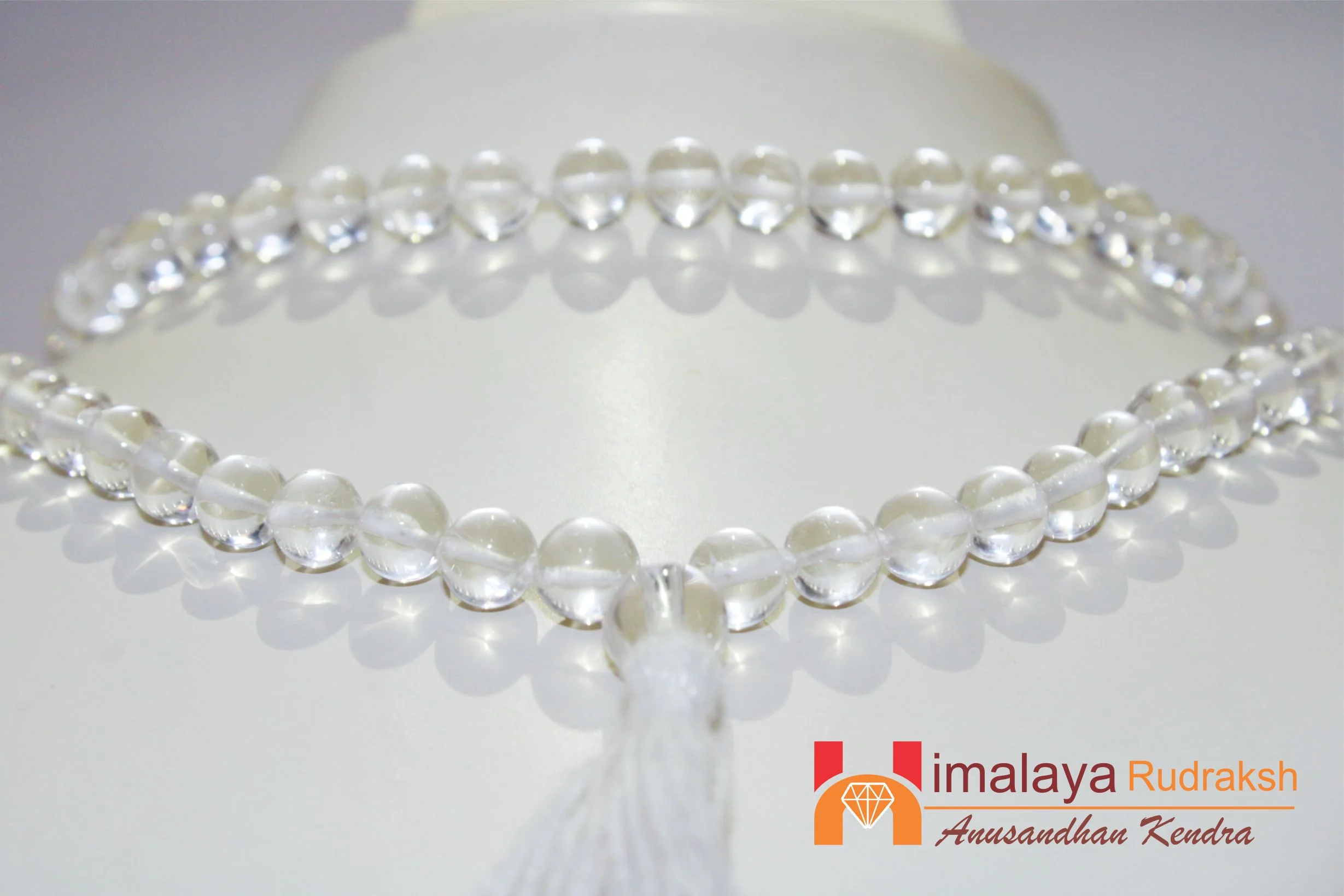 Sphatik(quartz) Mala - Plane cut - Image 5