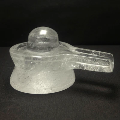 Sphatik Shivling  (Milky White- 254 grams) - Image 2