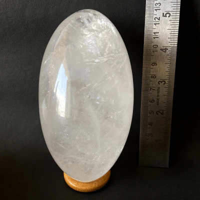 Sphatik Shivlingam  (Milky White- 970 grams) - Image 3