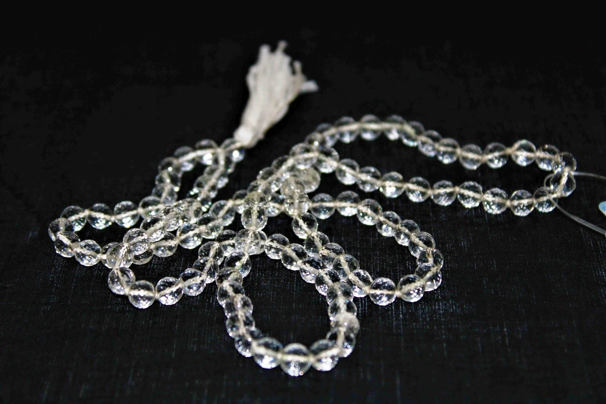 Sphatik(quartz) Mala - diamond cut - Image 3