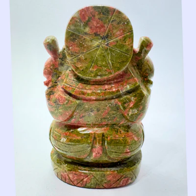 Unakite Stone Ganesha - (195 gm) - Image 3