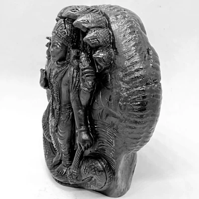 Vishnuji Carved Shaligram (715 gms) - Image 3