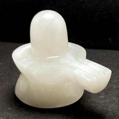 White Agate Stone Shivling -230 gm - Image 2