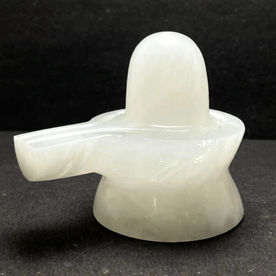 White Agate Stone Shivling -230 gm - Image 3