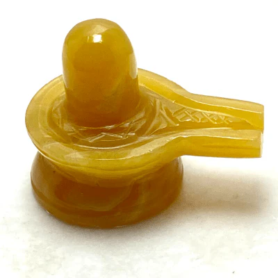 Yellow Agate Stone Shivling - 54 gm - Image 2