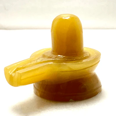Yellow Agate Stone Shivling - 54 gm - Image 3